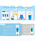 Slushy Maker Cup, DIY Magic Slushy Maker Squeeze Cup, Portable Smoothie Squeeze Cup For Juices, Milk And Ice Cream Make, Double Layers Silica Cup With Lid & Straw For Kids,Summer Beach Party Smoothie Squeeze Cup