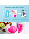 Slushy Maker Cup, DIY Magic Slushy Maker Squeeze Cup, Portable Smoothie Squeeze Cup For Juices, Milk And Ice Cream Make, Double Layers Silica Cup With Lid & Straw For Kids,Summer Beach Party Smoothie Squeeze Cup