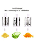 Rotary Cheese Grater, Manual Cheese Grater with Handle, 3 Drum Blades Cheese Shredder , Manual Potato Slicer Machine For Slicing,Vegetable and Fruit cutting Tools,Salad Cutting