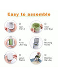 Cat Litter Scoop,Cat Litter Scooper,Pet Litter Scoop, All-In-One Design, Pet Cleaning Tool , All In One Cat Litter Scoop,All-In-One Detachable Plastic Cat Litter Scoop With Fragrant Waste Bag, Portable