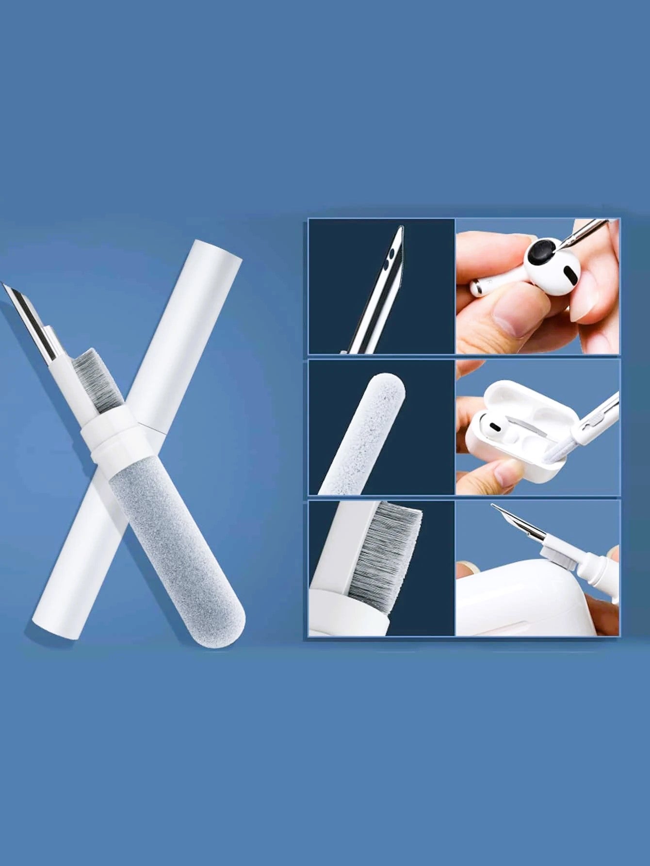 Earbuds Cleaning kit for , Phone Cleaner kit with Brush for Earbuds Cleaner, Wireless Earphones,Laptop, Camera cleaner Kit