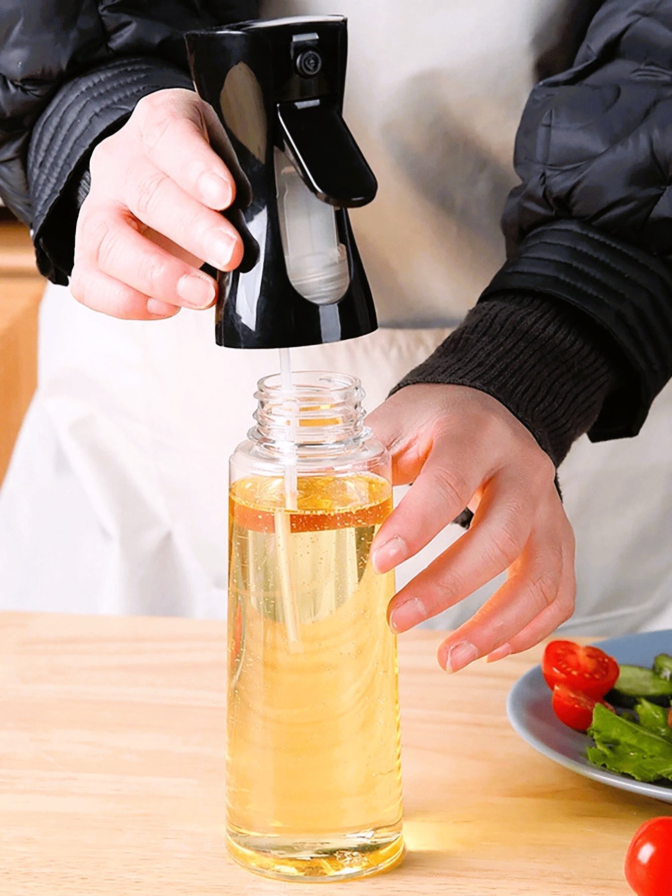 Oil Sprayer Bottle,Glass Olive Oil Sprayer Bottle, Household Kitchen BBQ Olive Oil Sprayer Dispenser, Oil Mister Spray Bottle For Cooking