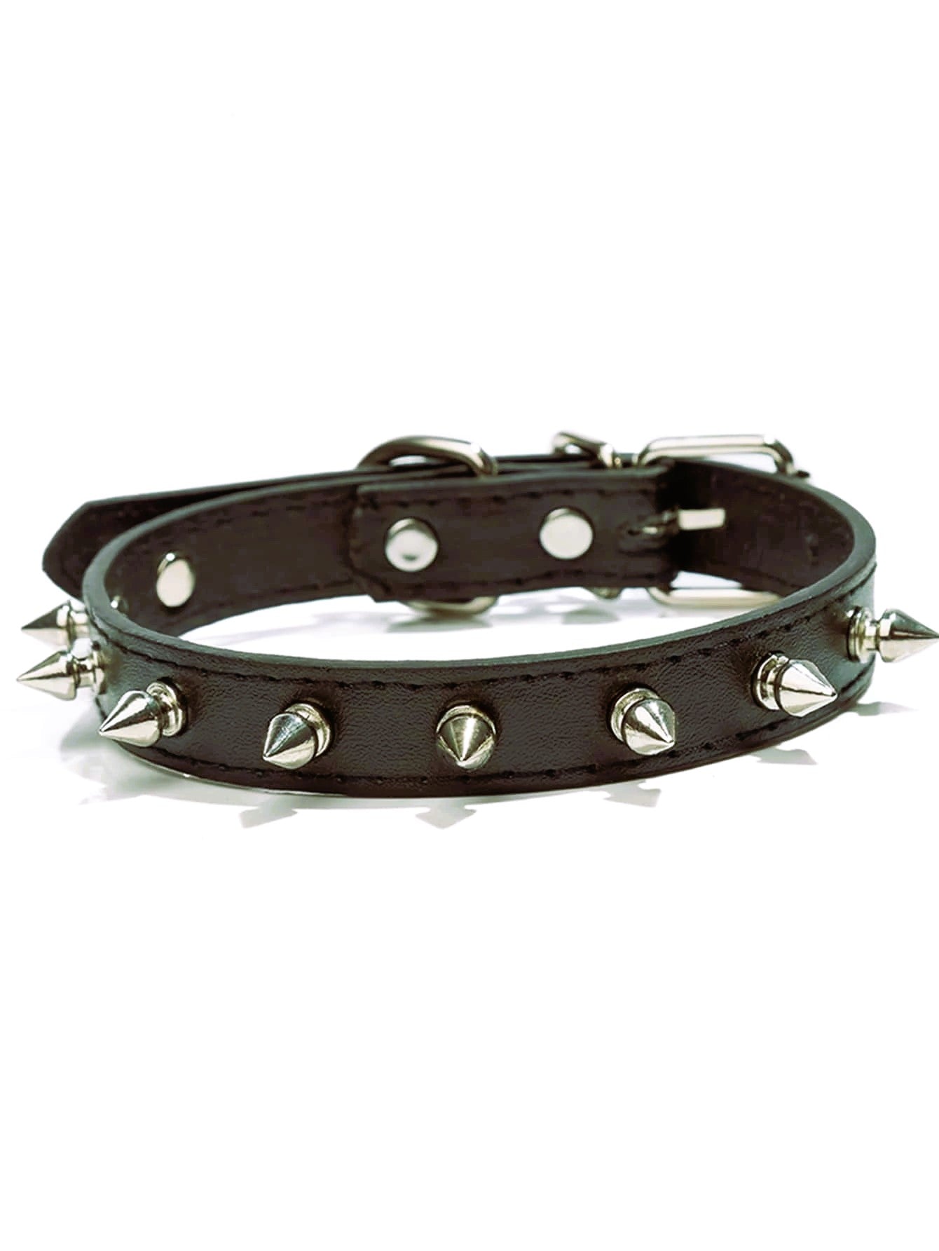 Dog Neck Collar ,Pet Collar ,Pet Silver Studded Decor Choker Necklace,