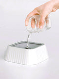Pet Water Bowl , Dog and Cat Water Bowl,White Pet Float Bowl Non-Spill Water Dispenser Cat/Dog Drinking Machine Pet Supplies,Dog Water Bowl Non Spill,  Pet Water Bowl No Drip Slow Water Feeder