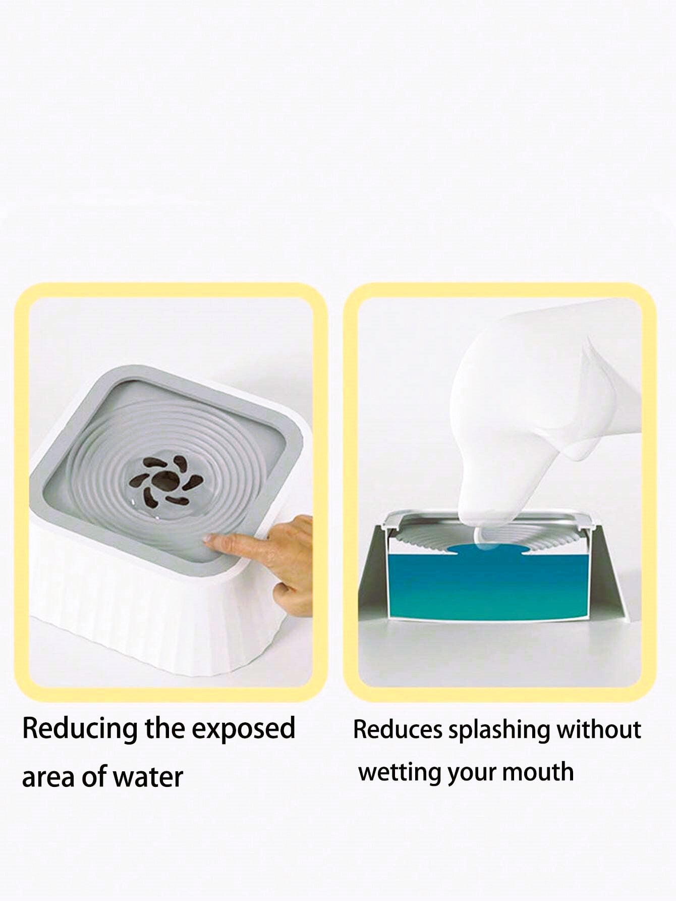 Pet Water Bowl , Dog and Cat Water Bowl,White Pet Float Bowl Non-Spill Water Dispenser Cat/Dog Drinking Machine Pet Supplies,Dog Water Bowl Non Spill,  Pet Water Bowl No Drip Slow Water Feeder