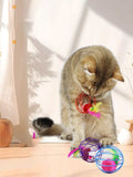 Cat Toys,Pet Toys,Colorful Caged Mice Relieve Boredom Fun And Fun Toy Set ,Keep Your Cat Entertained With Interactive Rolling Balls & Mouse Toys