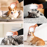 Handheld Pet Massager for Dogs and Cats , Electric Cat Massager Dog Massager with 4 Massage Heads , Dog Cat Head and Back Scratcher for Relieving Tight Muscles, Stress and Stiffness