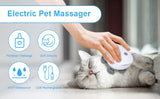 Handheld Pet Massager for Dogs and Cats , Electric Cat Massager Dog Massager with 4 Massage Heads , Dog Cat Head and Back Scratcher for Relieving Tight Muscles, Stress and Stiffness