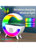 Intelligent LED Table Lamp,Wireless Speaker And Charger, Led Colorful Atmosphere Lamp, Portable Speaker For Home And Outdoor Use, Compatible With Multiple Scene (Living Room, Bedroom, Kitchen, Bathroom, Gym, Study, Dance Room, Etc.)