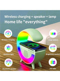 Intelligent LED Table Lamp,Wireless Speaker And Charger, Led Colorful Atmosphere Lamp, Portable Speaker For Home And Outdoor Use, Compatible With Multiple Scene (Living Room, Bedroom, Kitchen, Bathroom, Gym, Study, Dance Room, Etc.)